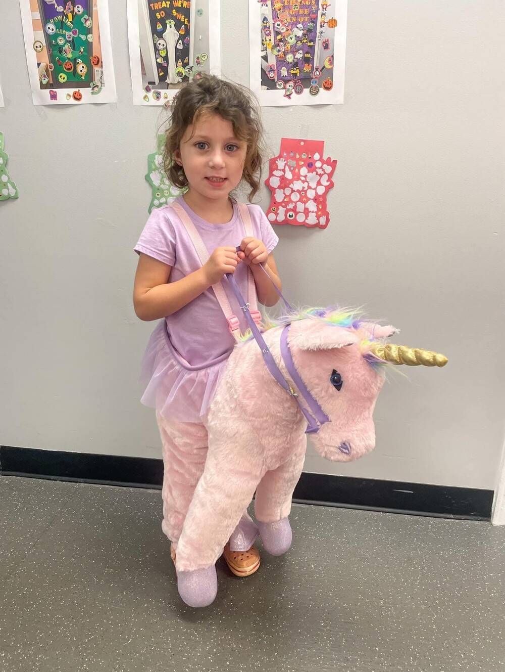 Imagine Unicorn Ride-On Toddler Costume Plush 2-4 Halloween Cosplay Fantasy Fair